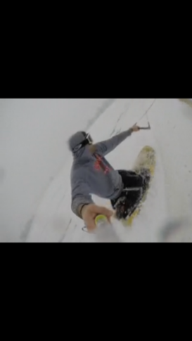 Trent Knee Boarding in the Snow